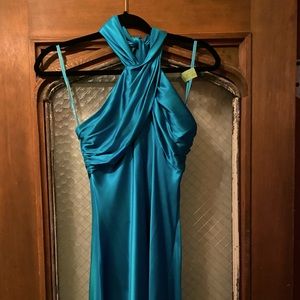 Teal Silk Diane Von Furstenberg dress